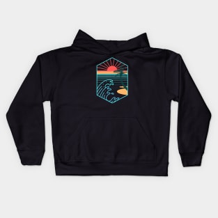 Summer waves Kids Hoodie